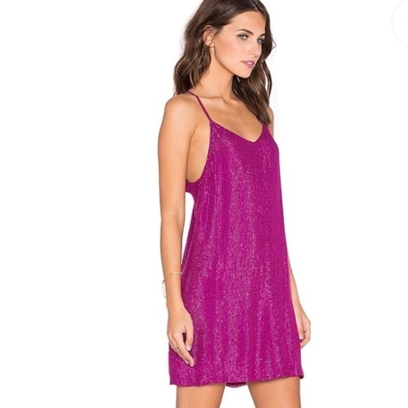 MLV by MAYREN LEE VIRAY Pink Magenta Embellished Sparkle Dress Eras Tour Outfit - Picture 1 of 16